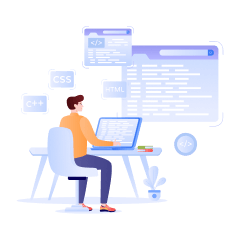 images about a boy who is writing code